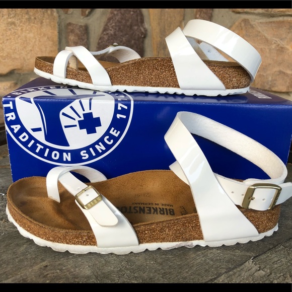 birkenstock yara white patent